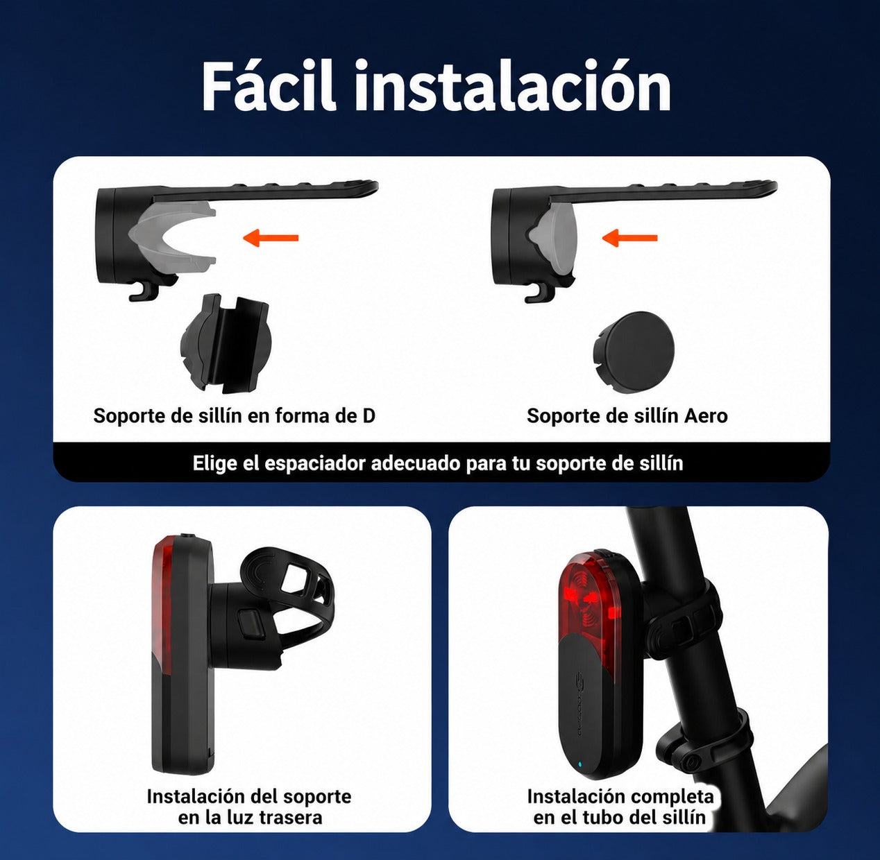 COOSPO TR70 Luz Radar Trasera para Bicicleta ANT+ Bluetooth