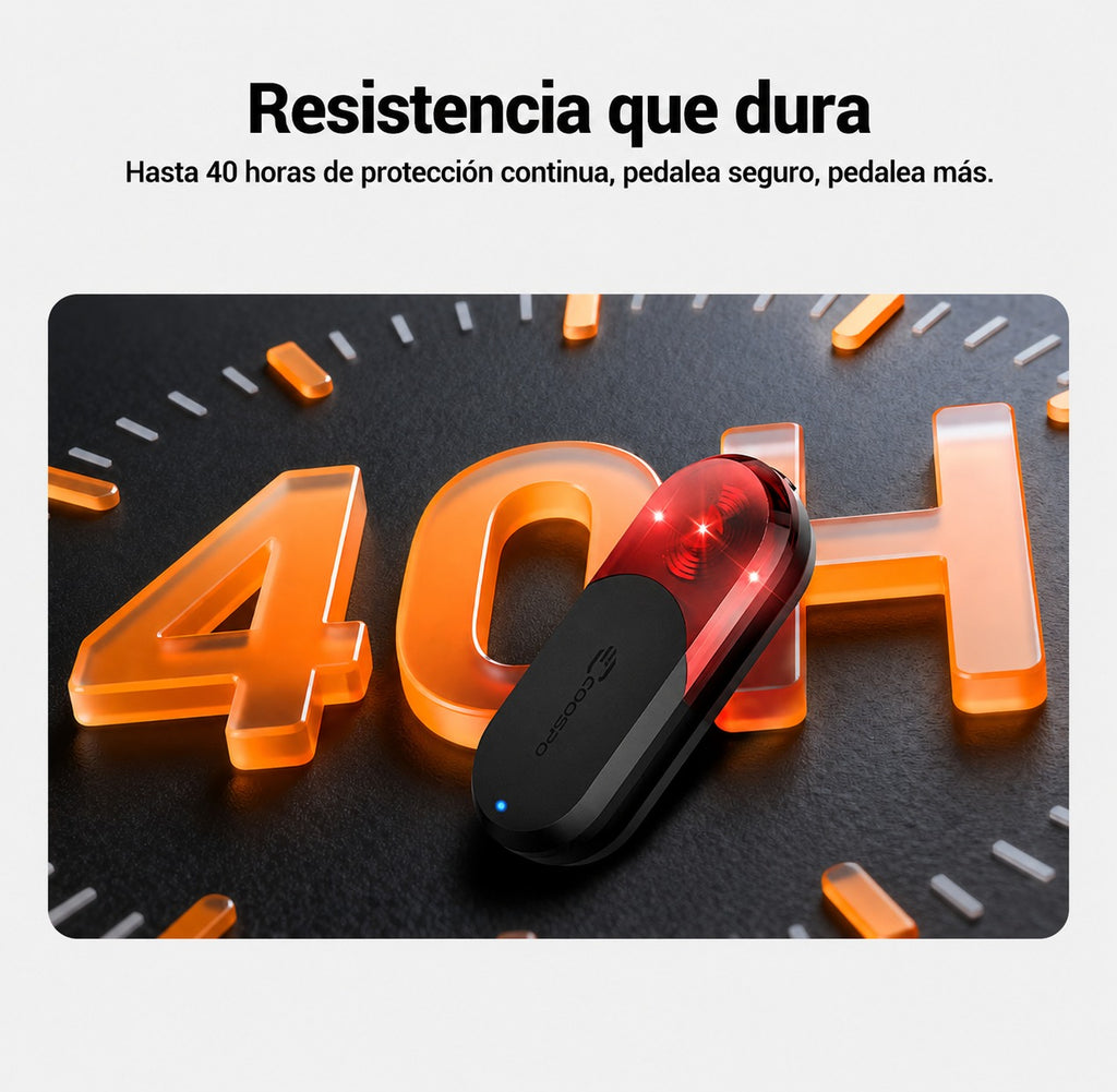 COOSPO TR70 Luz Radar Trasera para Bicicleta ANT+ Bluetooth